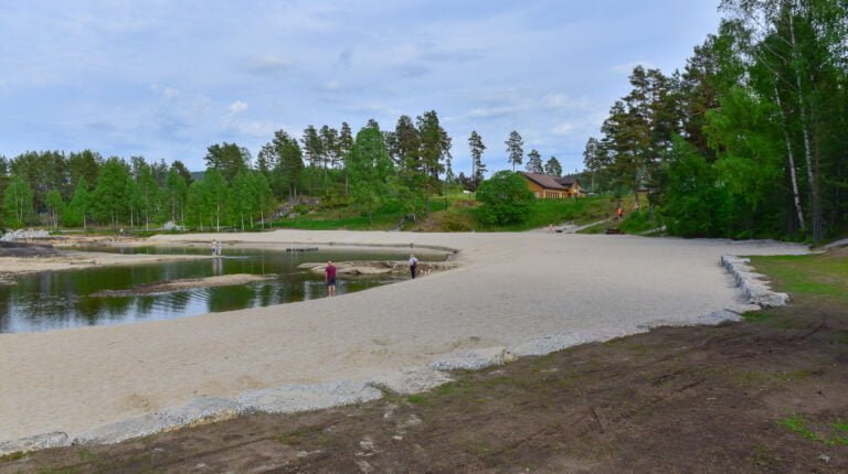 Sandstrand Furuly Friluftsområde, Evje. Foto.