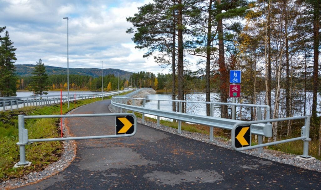 Sykkelruta over Breiflå 10. oktober 2024. Foto.