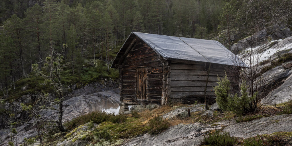 Kvernhuset som står ved Faråne i dag. Foto.