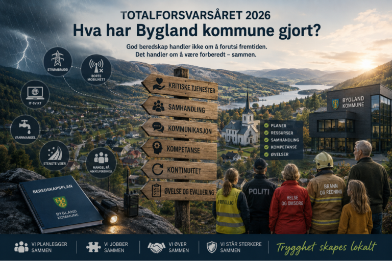 Totalforsvarsåret 2026 – hva har Setesdals-kommunene gjort? Og hva har du gjort?